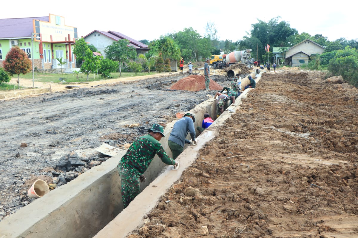 Jelang Penutupan, Satgas TMMD ke -120 Kodim 0908/Bontang Kebut Semua Sasaran Fisik