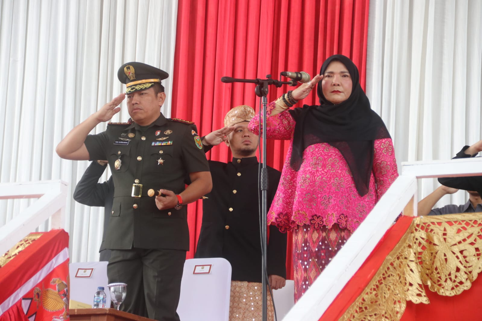 Eva Pimpinan Jalannya Upacara HUT Kota Bandar Lampung