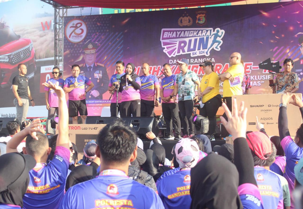 Meriahkan HUT Bhayangkara Ke-78 Walikota Ikuti Maraton