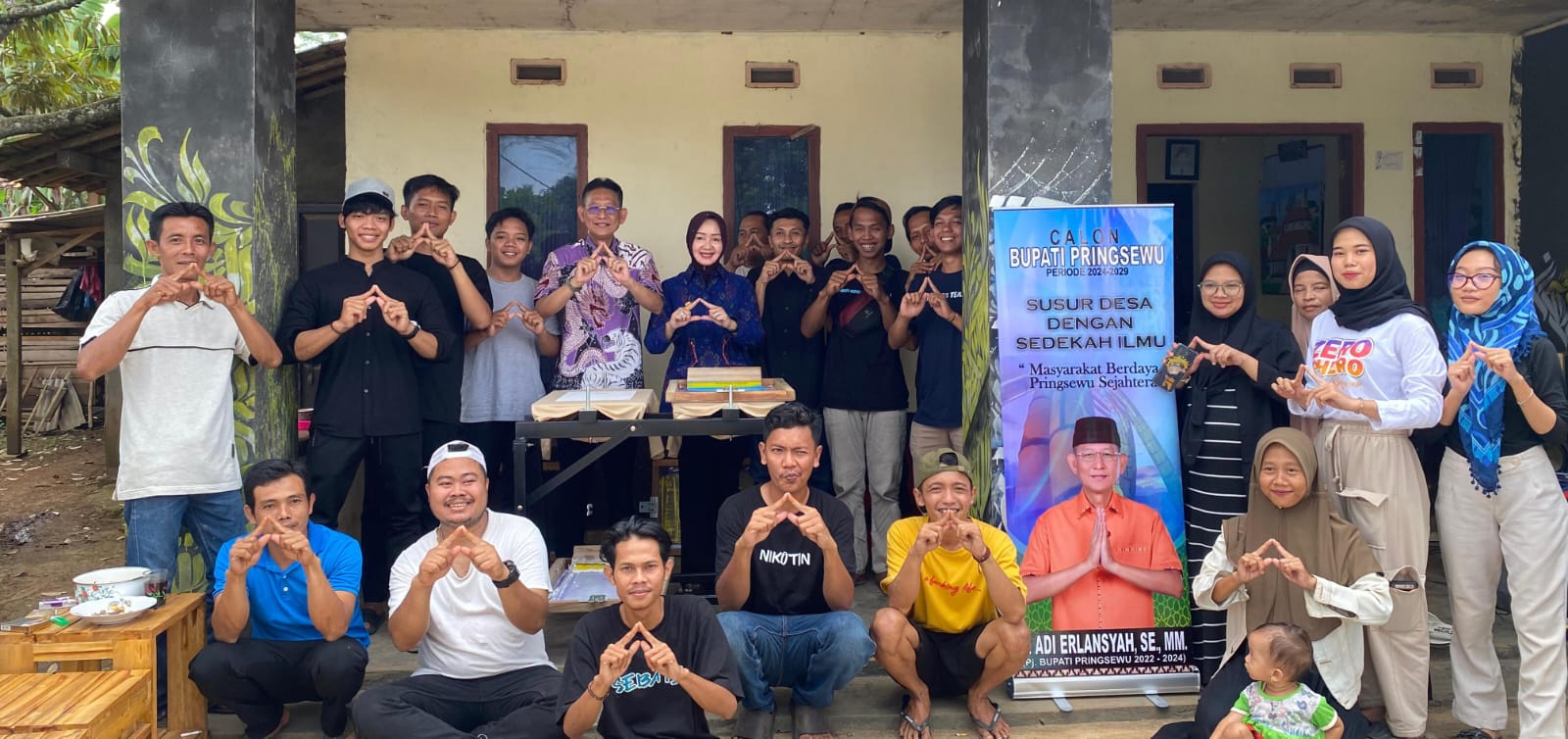 Secar Resmi Adi Erlansyah Membuka Kegiatan Pelatihan Sablon di Banjar Rejo Banyumas