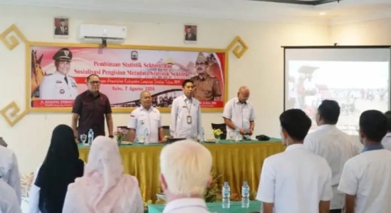 Dinas Kominfo Lamsel Menggelar Pembinaan Statistik Sektoral dan Sosialisasi Pengisian Metadata Statistik Sektoral