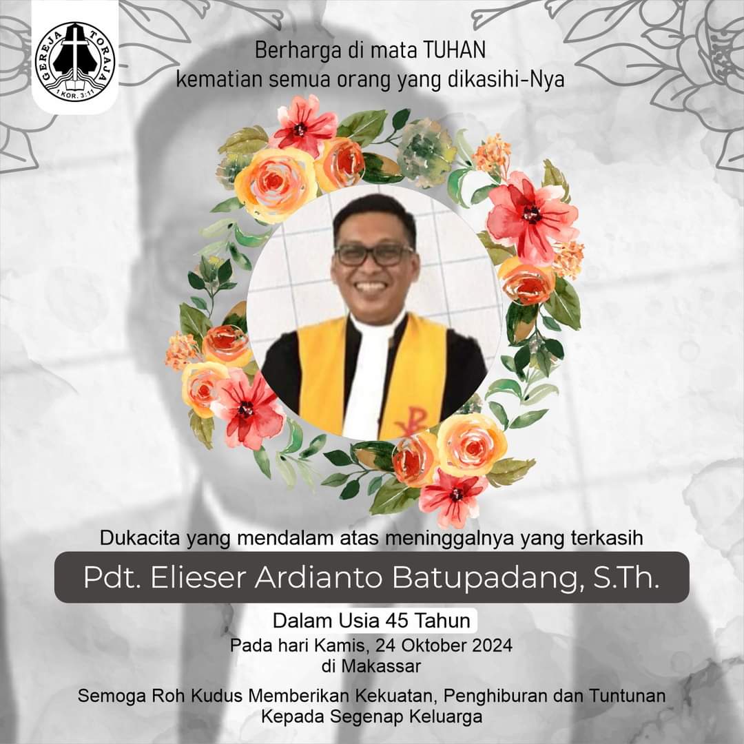 Media Infodesanews.com, Ucapkan Belasungkawa Meninggalnya Pdt Elieser Ardianto Batupadang, S.Th