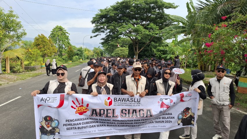 Apel Siaga Masa Tenang, Ketua Bawaslu Luwu Utara : Jangan Batasi Hak Publik untuk Paslon