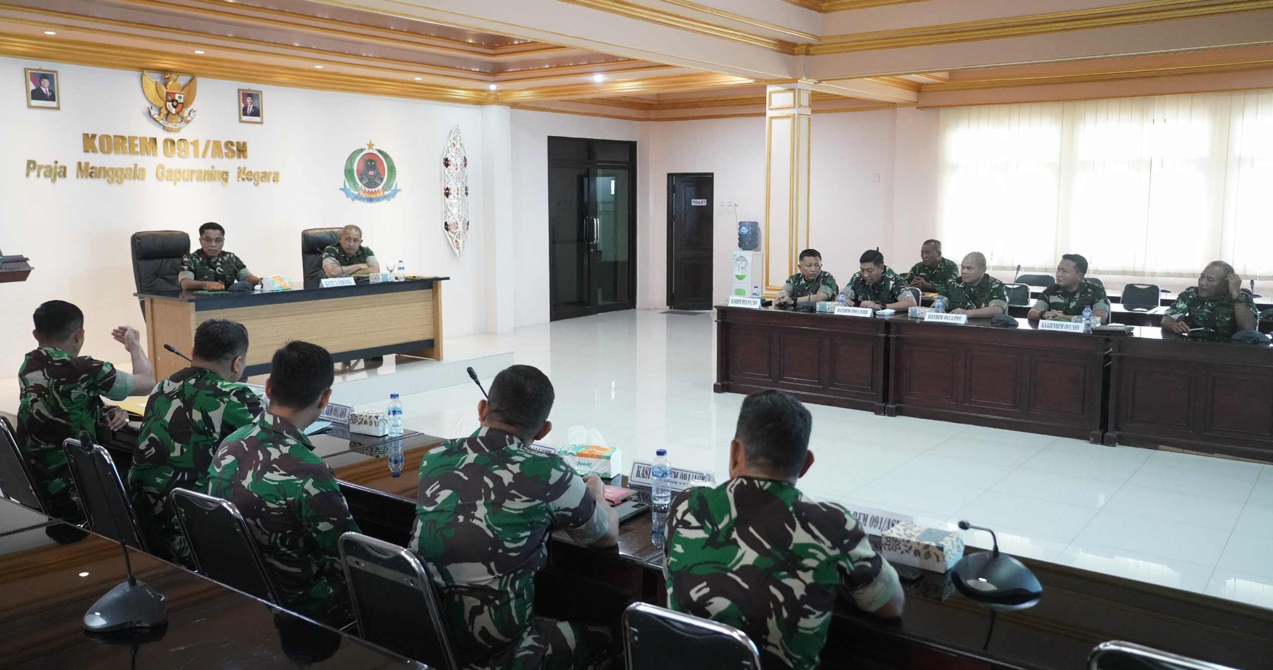 Danrem 091/ASN Pimpin Sidang Pankar UKP Periode 1 April 2025