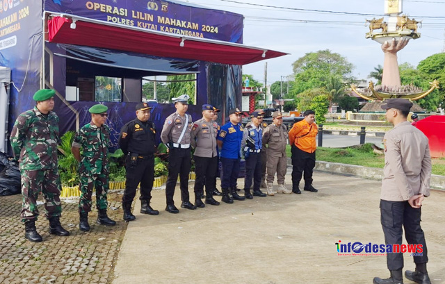 Wujud sinergitas TNI, Anggota Kodim Kukar Lakukan Pengamanan Jelang Nataru