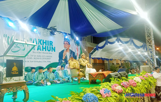 Ribuan Jamaah Menghadiri Pengajian Umum Akhir Tahun di Masjid Moetiah Blora 