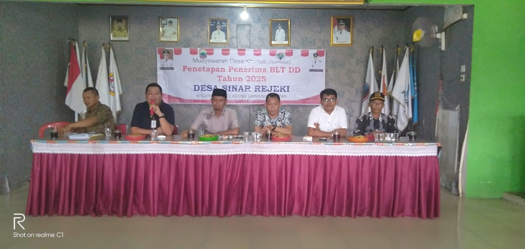 Musdesus TA-2025 Pemerintah Desa Sinar Rejeki Tetapkan 45 KPM BLT-DD