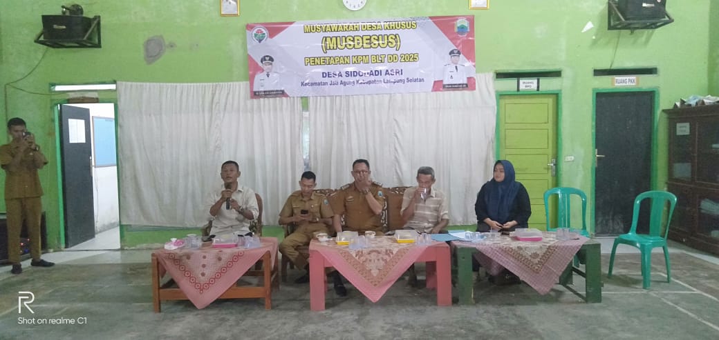 Musdesus Di Desa Sidodadi Asri Tetapkan KPM BLT-DD TA-2025