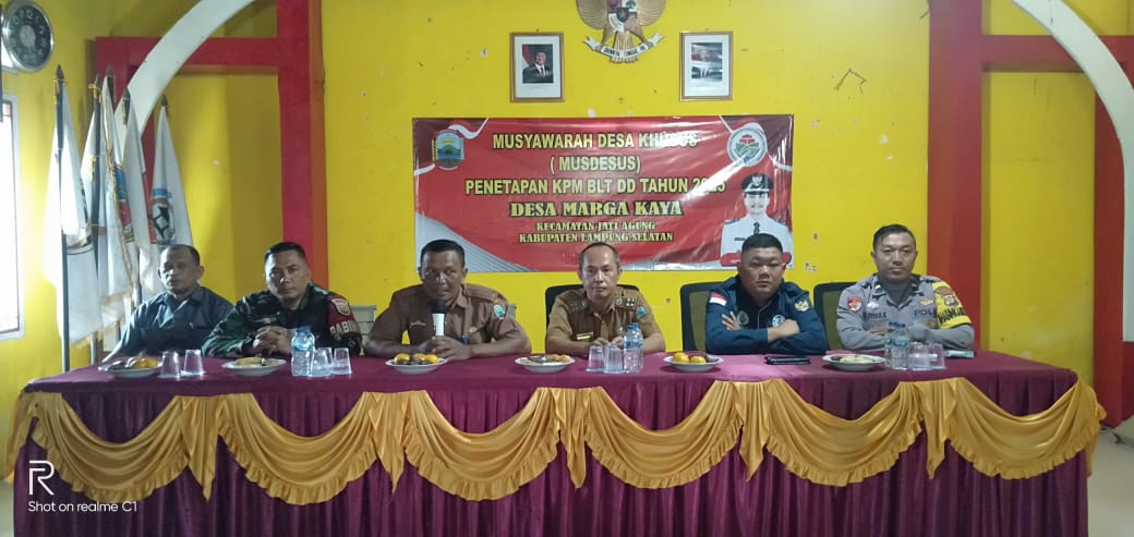 Pemerintah Desa Marga Kaya Laksanakan Musdesus Penetapan KPM BLT-DD TA-2025