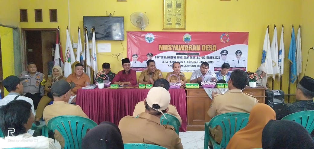 Pemerintah Desa Fajar Baru Laksanakan Musdesus Penetapan KPM BLT-DD TA-2025