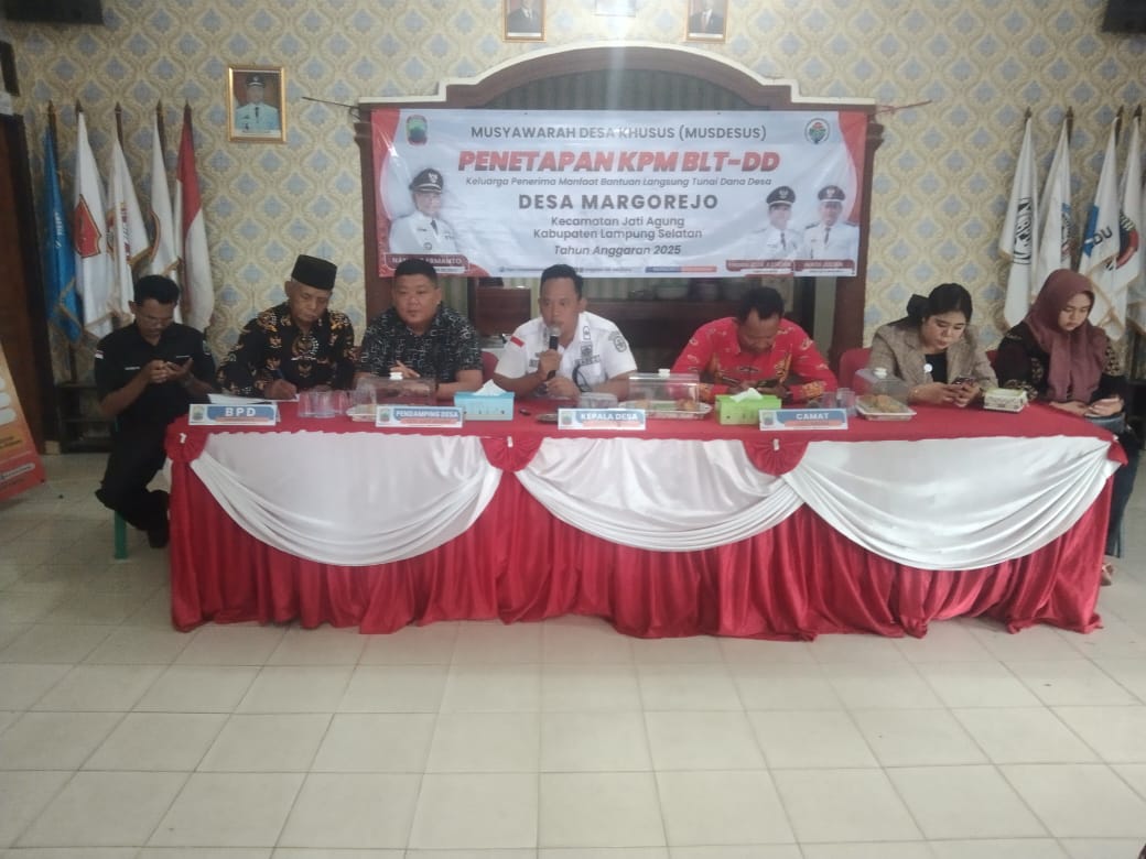 Berto Julian Pimpin Musdesus Tahun 2025 Penetapan KPM BLT-DD Di Desa Margorejo