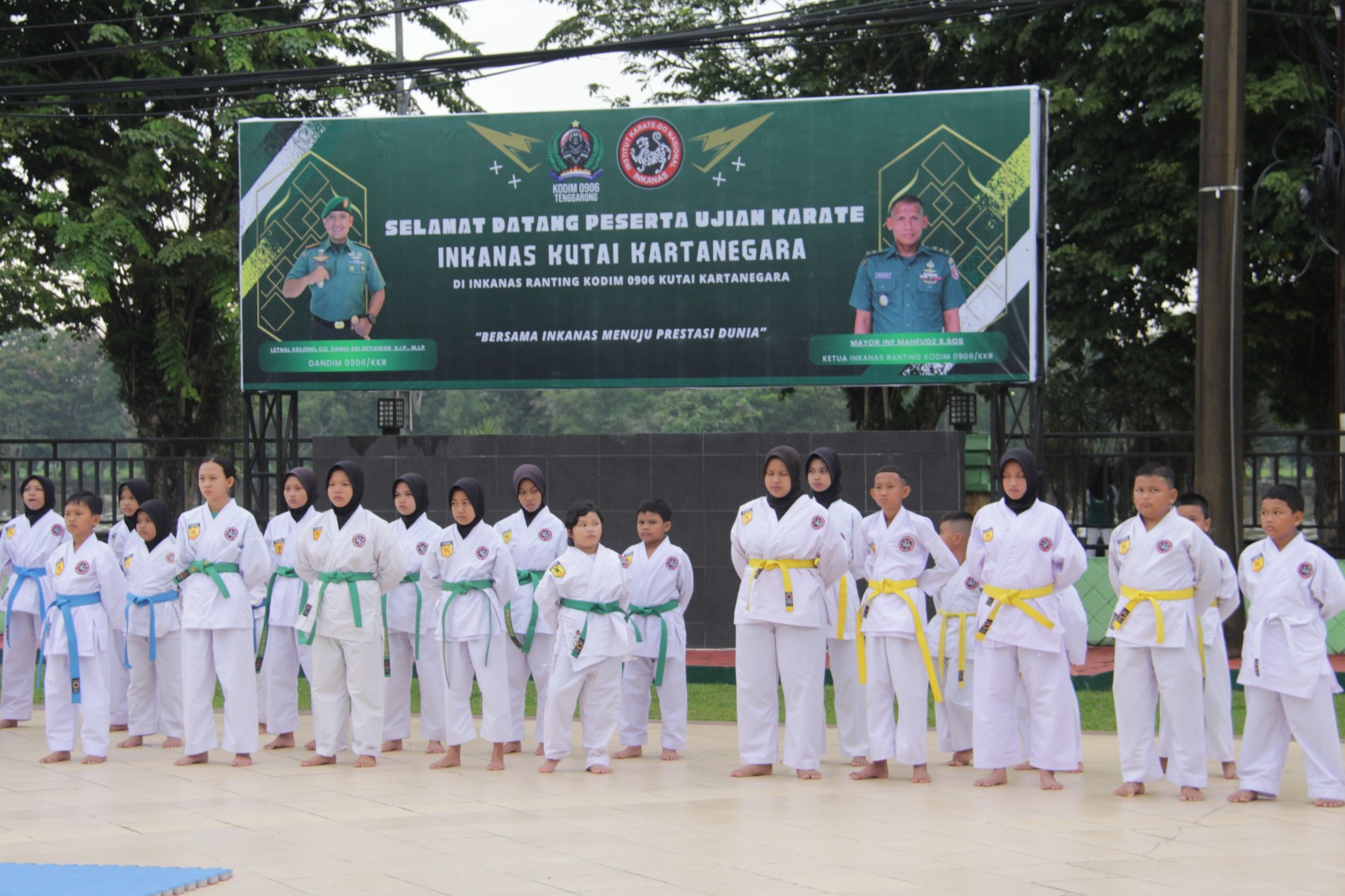 Inkanas Ranting Kodim 0906/Kutai Kartanegara Gelar Ujian Kenaikan Sabuk