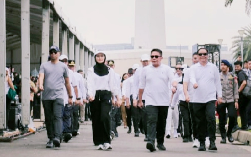 Gubernur Lampung Terpilih Rahmat Mirzani Djausal Jalani Gladi Kotor Di Monas Jakarta Pusat