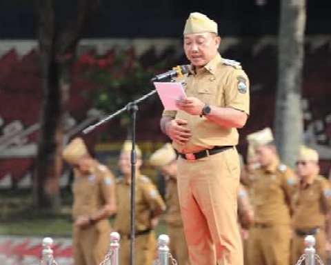 Wabup Lamsel, Syaiful Pimpin Apel Perdana Pasca Dilantik