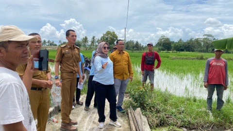 Ketua Komisi III DPRD Lamsel Bersama PLN Tinjau Lokasi Pemasangan Gardu dan Instalasi Listrik