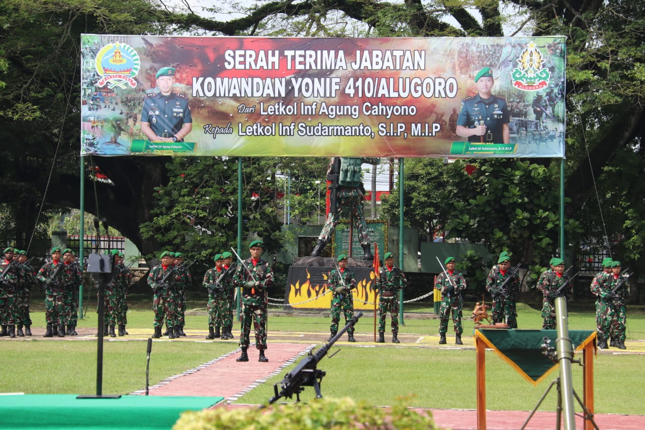 Sertijab Komandan Batalyon Infanteri 410/Alugoro dan Komandan Kodim 0721/Blora