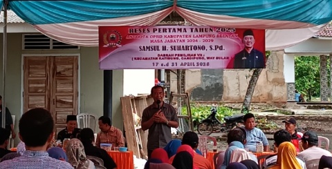 Anggota DPRD Lamsel, Samsul Tampung Aspirasi Masyarakat