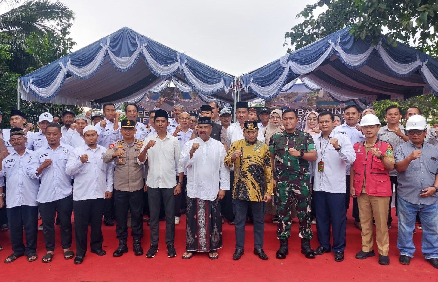 Dandim 0906/Kkr Hadiri Acara Doa Selamat Dan Tempong Tawar Pembangunan Pendamping Jembatan Besi