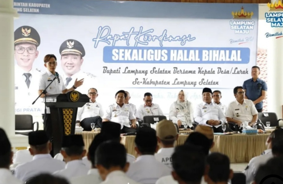 Halal Bihalal, Bupati Egi Konsolidasikan Arah Pembangunan Bersama Seluruh Kades Di Lamsel