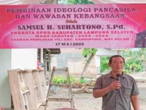 Anggota Komisi I DPRD Lamsel, Samsul Sosialisasikan IPWK