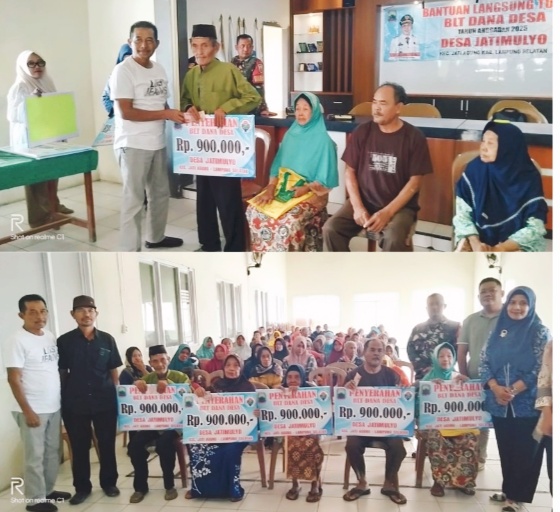 H.Sumardi Kades Jatimulyo Pimpin Penyaluran BLT-DD Tahap II Tahun 2025 Kepada 72 KPM