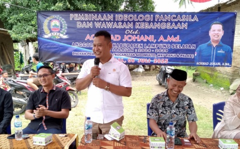 Anggota DPRD Lamsel, Fraksi Demokrat Achmad Johani Ajak Warga Tanamkan Nilai Pancasila
