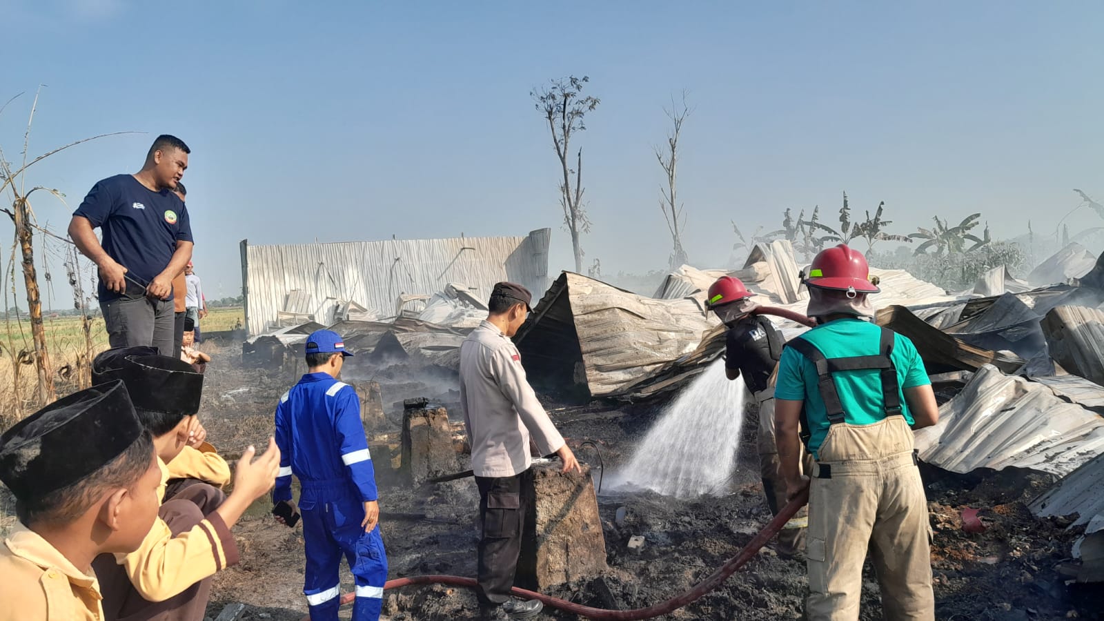 Kebakaran Hebat Hanguskan Kandang Ayam di Randublatung