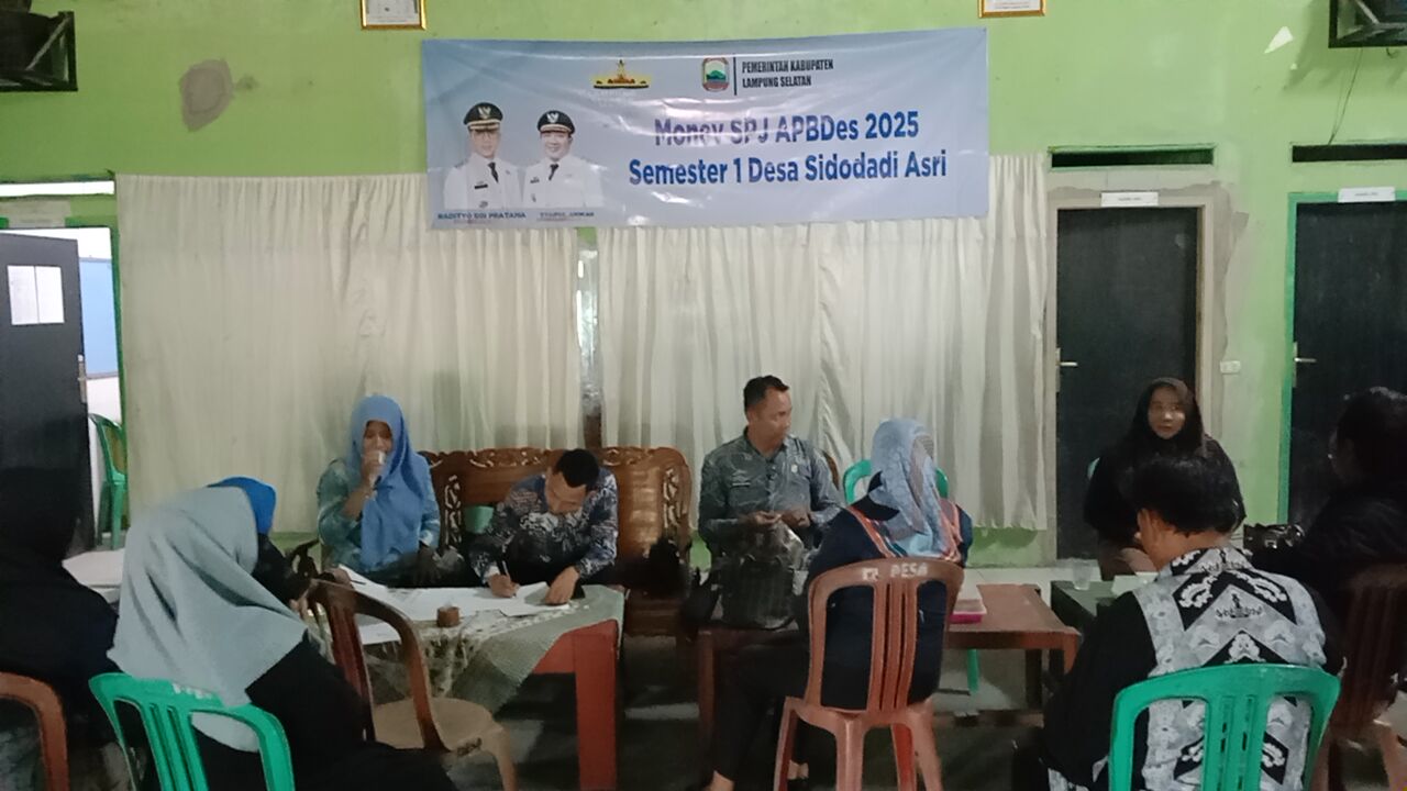 Pemerintah Kecamatan Jati Agung Monev Anggaran DD Tahap I TA-2025 Di Desa Sidodadi Asri