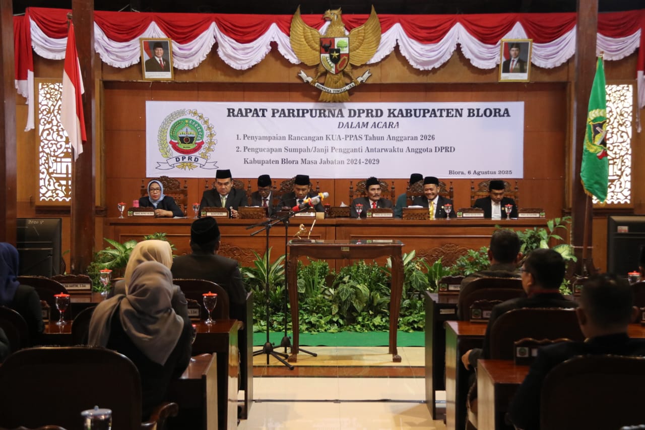 Pemkab Blora Serahkan Rancangan KUA-PPAS 2026 ke DPRD, Fokus pada Penguatan Ekonomi dan Swasembada Pangan