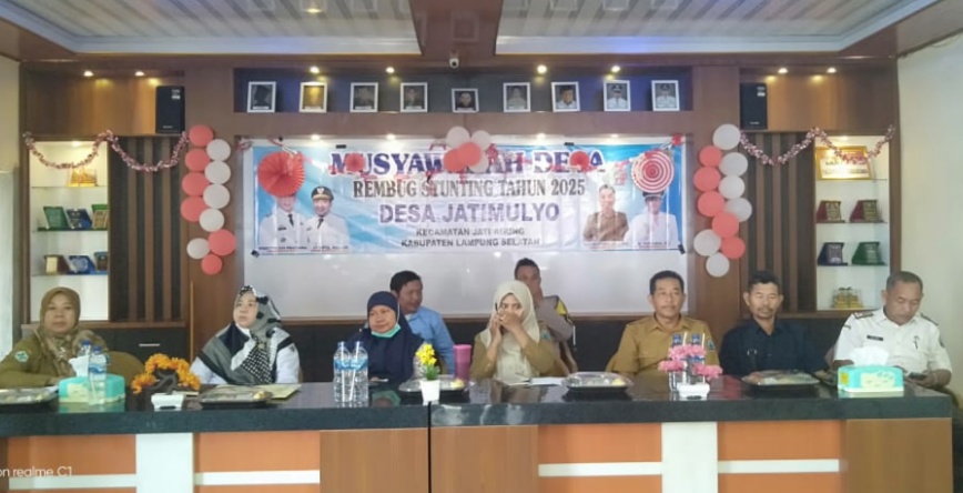 Pemerintah Desa Jatimulyo Dalam Rembug Stunting Tahun 2025 Menuju Zero Stunting