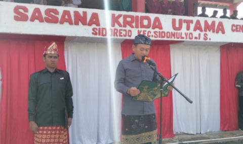 Anggota DPRD, Agus Sartono Bacakan Teks Proklamasi pada Upacara HUT ke-80 RI