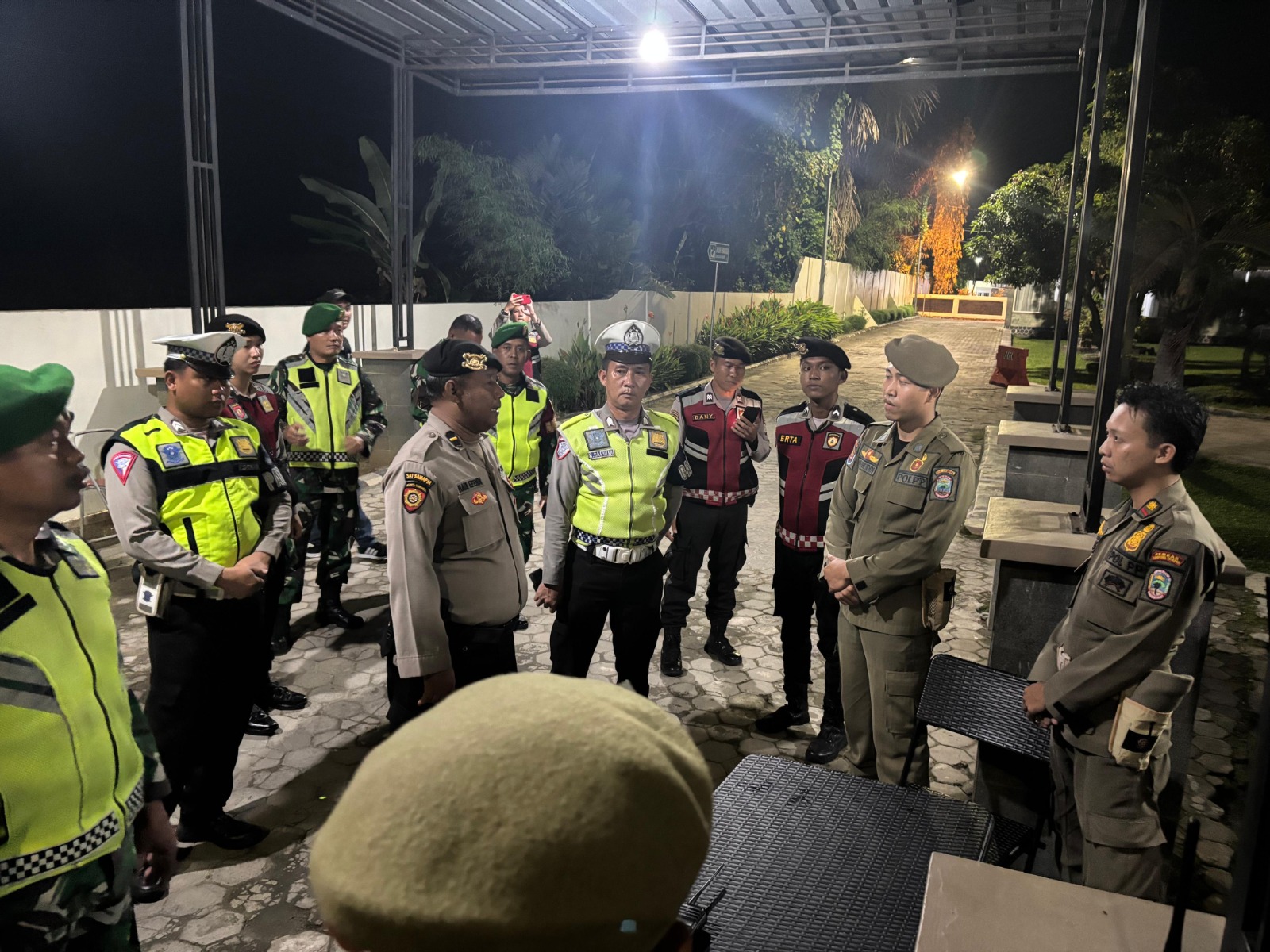 Polres Lampung Selatan Dan Kodim 0421/LS Laksanakan Patroli Gabungan Malam Hari
