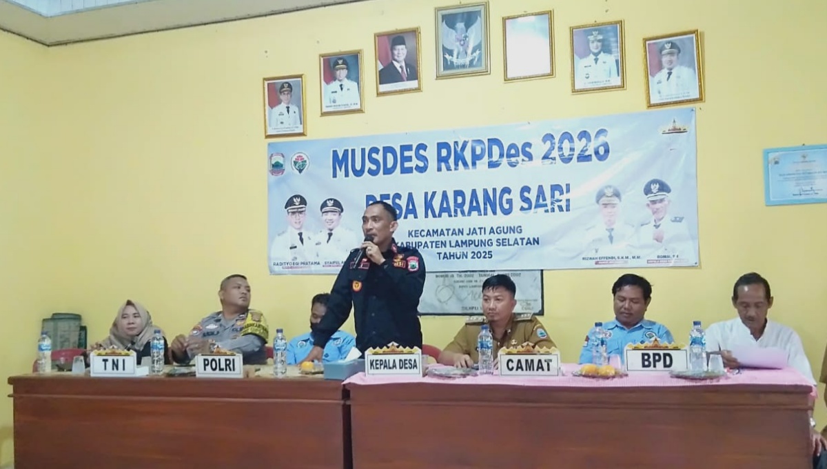 Pemerintah Desa Karang Sari Musdes RKPDes Tahun 2026 Prioritaskan Pembangunan Infrastruktur Serta Taman Agro Eduwisata