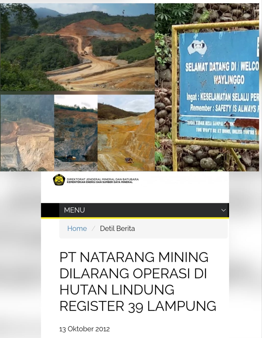 LSM Pro Rakyat Pemerintah RI Harus Tutup Tambang Emas Natarang Mining Dan Serahkan Ke BUMN