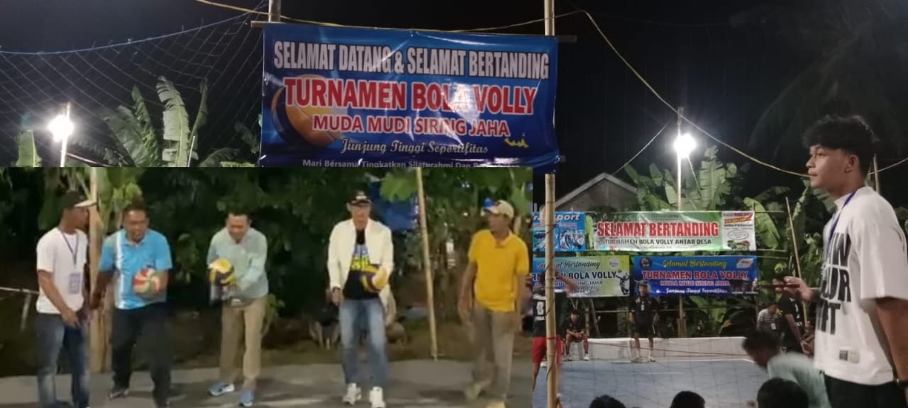 Ajang Silaturahmi dan Prestasi, DPRD Lamsel Buka Semi Turnamen Voli Antar Desa
