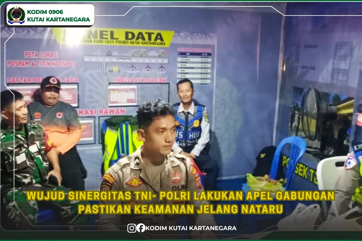 Wujud Sinergitas TNI- Polri Lakukan Apel Gabungan Pastikan Keamanan Jelang Nataru