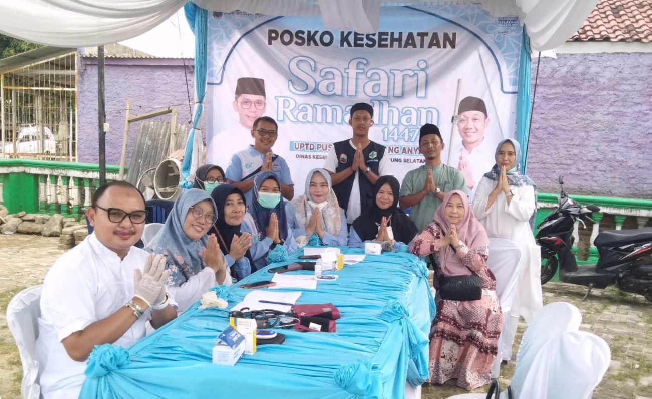 UPTD Puskesmas Karang Anyar,Berikan Pelayanan Kesehatan Geratis Di Safari Ramadhan Yang Di Pusatkan Di Masjid Miftahul Huda Jatimulyo