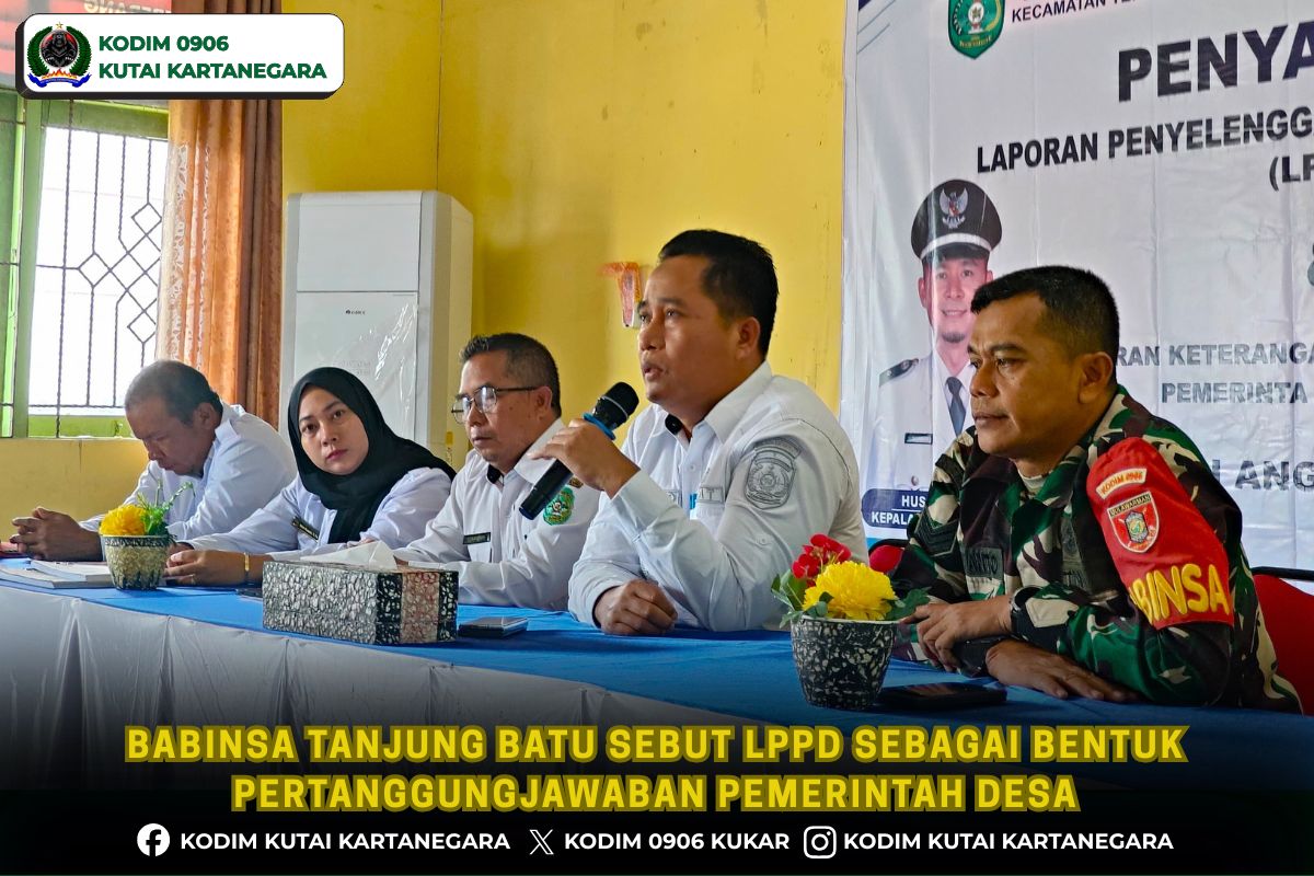 Babinsa Tanjung Batu Sebut LPPD Sebagai Bentuk Pertanggungjawaban Pemerintah Desa