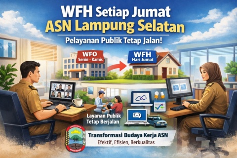ASN Lampung Selatan, Mulai Besok Terapkan WFH Tiap Jumat
