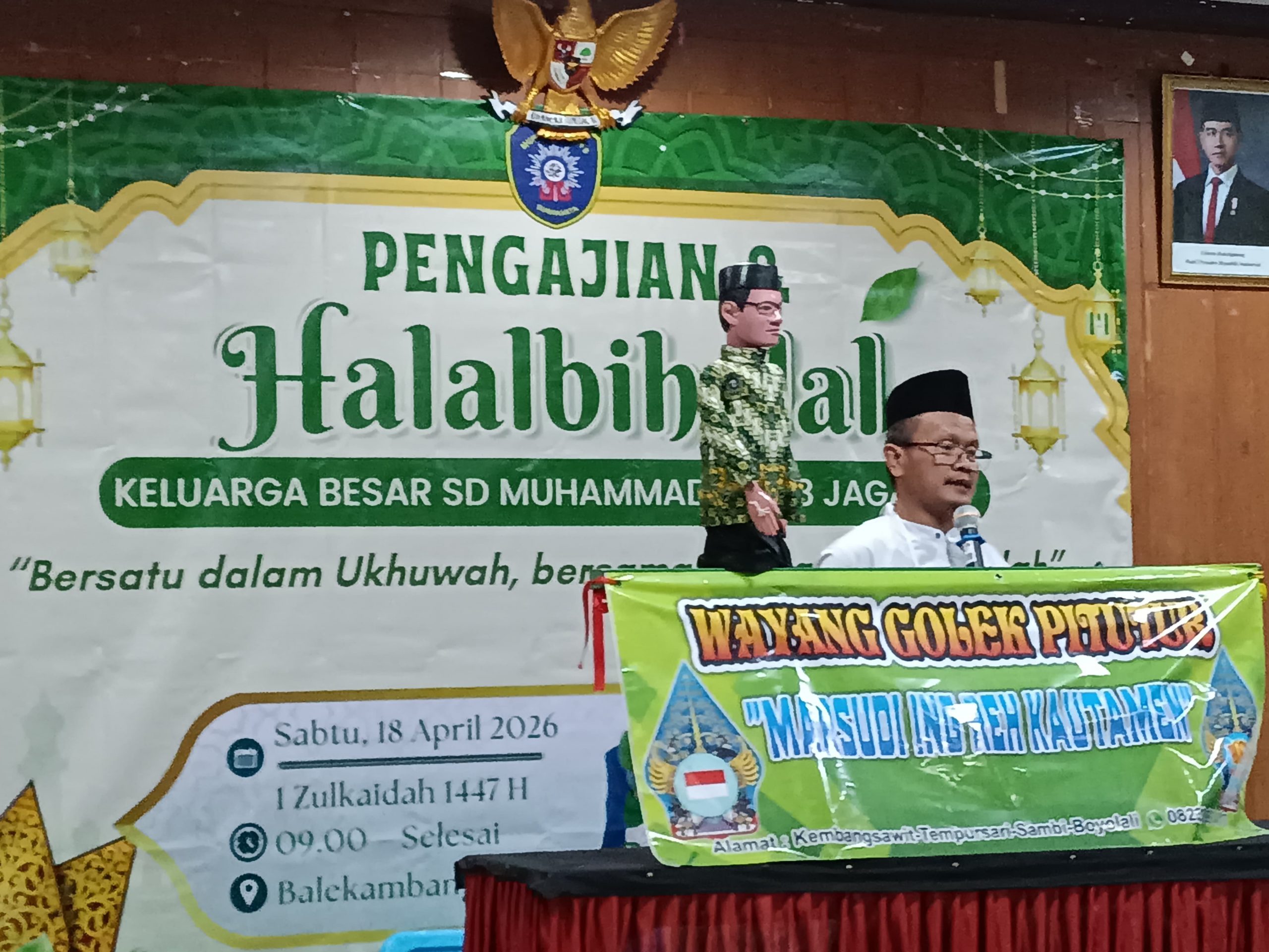Dahsyatnya Waktu, Perkuat Ukhuwah dan Semangat Memajukan Sekolah,  Ustadz Pujiono Beri Tausiah di SD Muhamadiyah 8 Jagalan