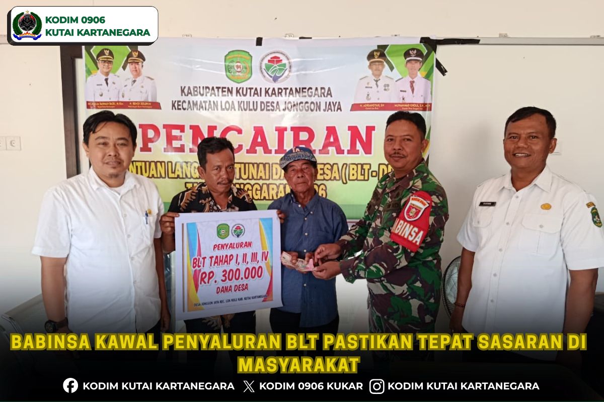 Babinsa Kawal Penyaluran BLT Pastikan Tepat Sasaran di Masyarakat