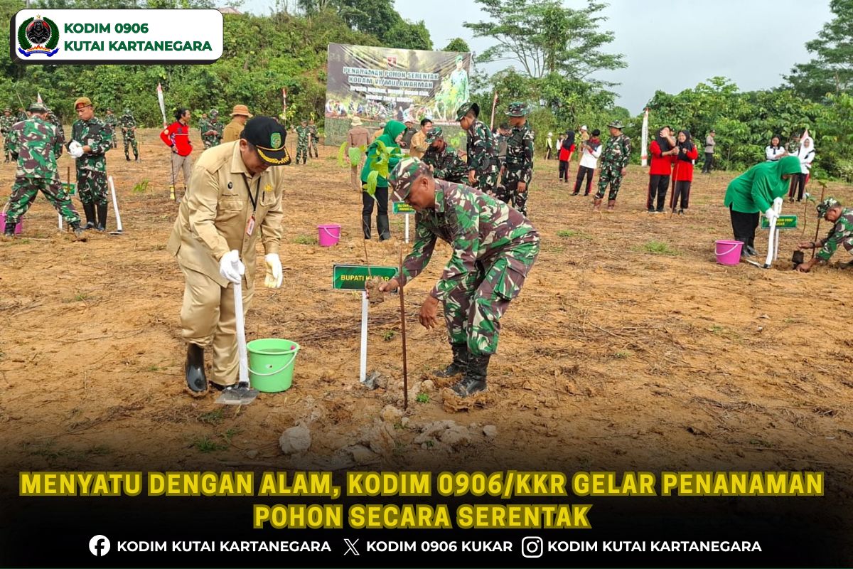 Menyatu Dengan Alam, Kodim 0906/kkr Gelar Penanaman Pohon Secara Serentak ‎