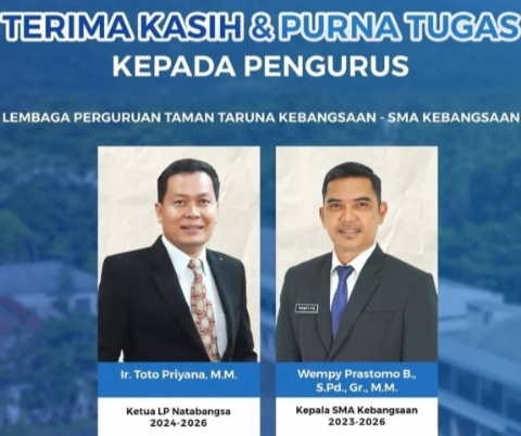 Agus Sartono: Pengabdian Pengurus SMA Kebangsaan Jadi Inspirasi Dunia Pendidikan