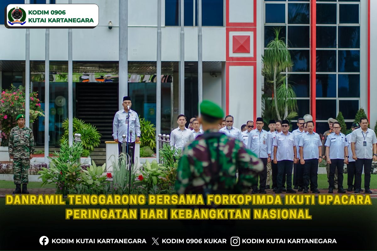 Danramil Tenggarong Bersama Forkopimda Ikuti Upacara Peringatan Hari Kebangkitan Nasional