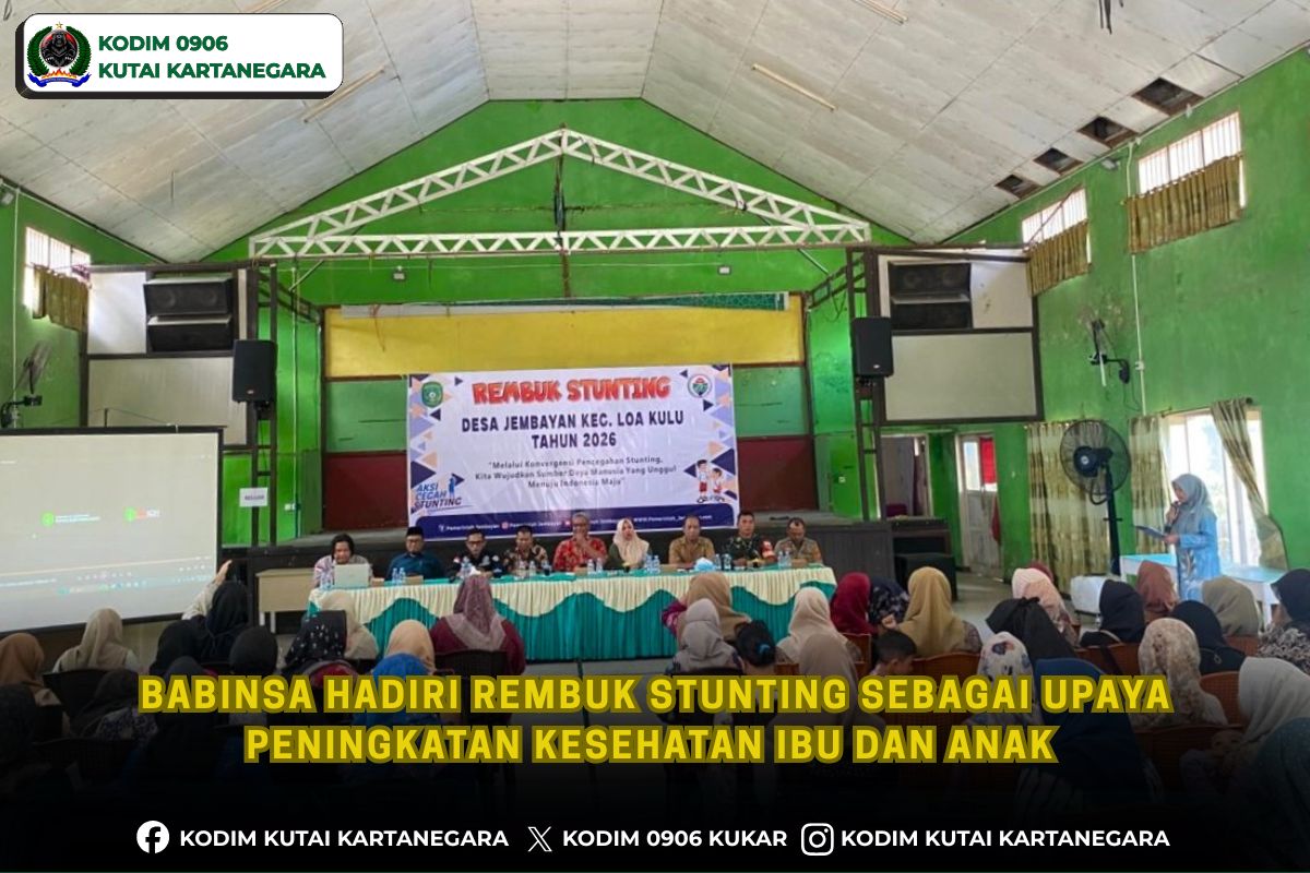 Babinsa Hadiri Rembuk Stunting Sebagai Upaya Peningkatan Kesehatan Ibu Dan Anak