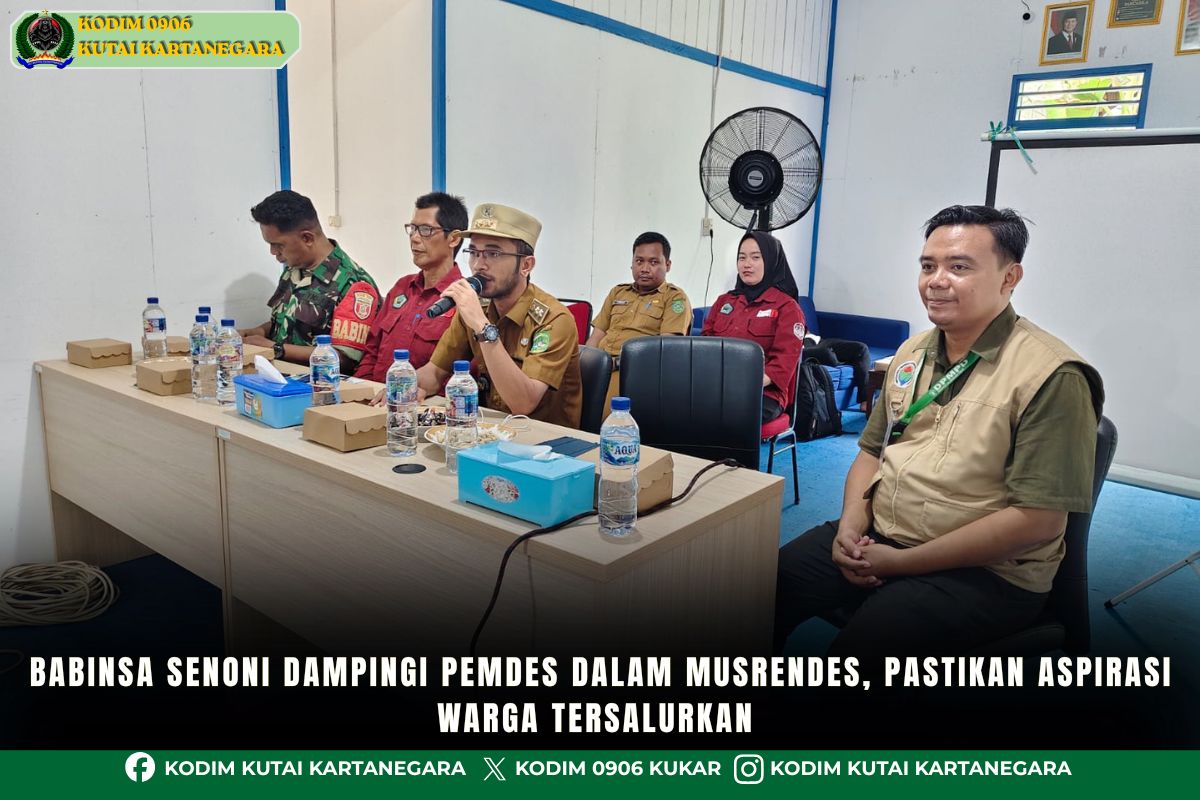 Babinsa Senoni Dampingi Pemdes Dalam Musrendes, Pastikan Aspirasi Warga Tersalurkan