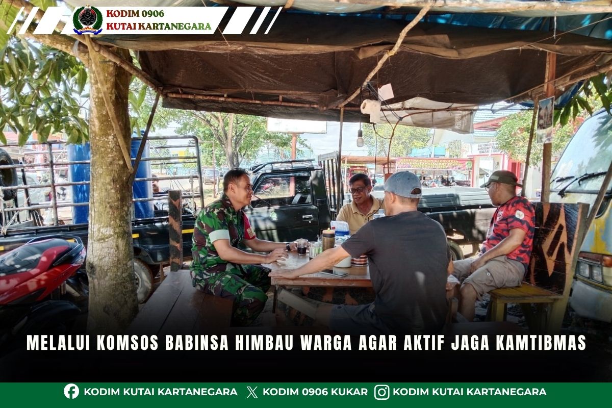 Melalui Komsos Babinsa Himbau Warga Agar Aktif Jaga Kamtibmas