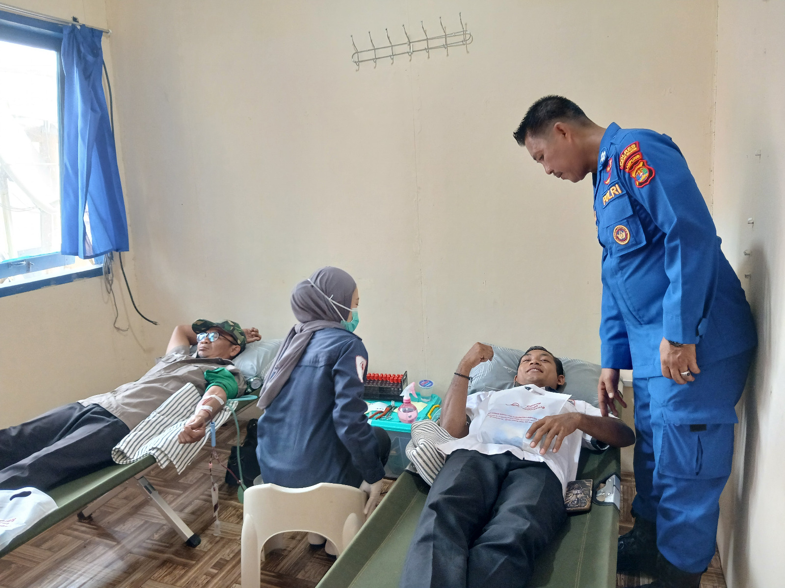 Hari Bhayangkara Ke-80 Sat Polair Polres Lampung Selatan Gelar Khitan Masal Dan Donor Darah