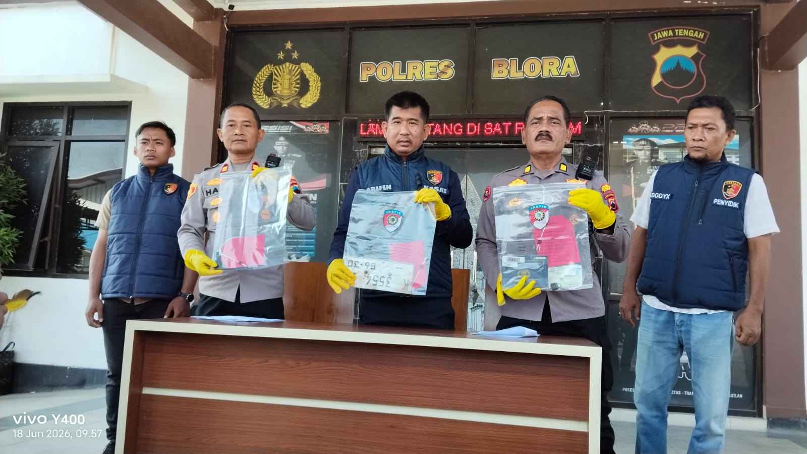 Polres Blora Ungkap Kasus Pencurian Sepeda Motor di Acara Dangdut di Todanan 
