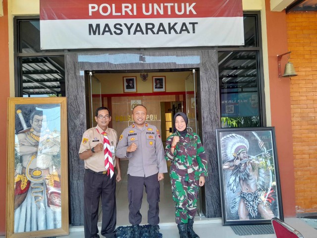 Lomba Mural Semarakkan Hari Bhayangkara ke-80 di Polsek Jepon